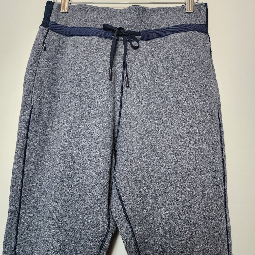 Lululemon Heathered Navy Blue Drawstring Jogger Sweatpants Size 8 - Picture 2 of 10